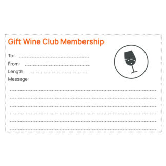 Gift Wine Club Certificate