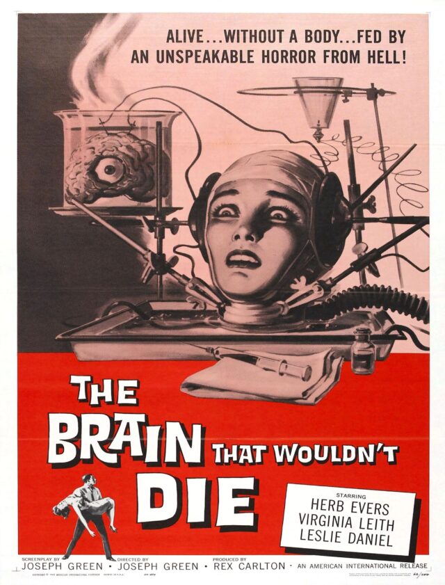 Movie poster for, "The Brain That Wouldn't Die"