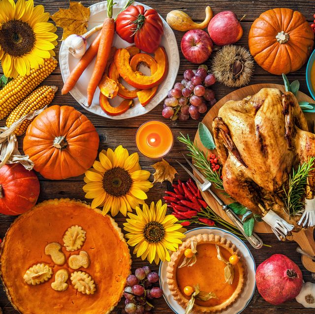 Thanksgiving foods.