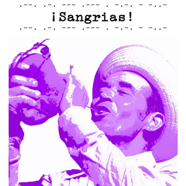 Project X Sangria series poster image of man drinking