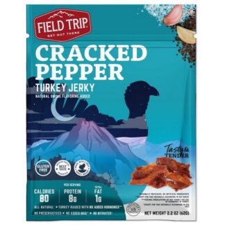 Front of Cracked Pepper Turkey Jerky package