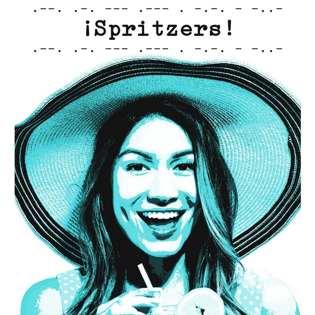 Woman drinking a wine spritzer